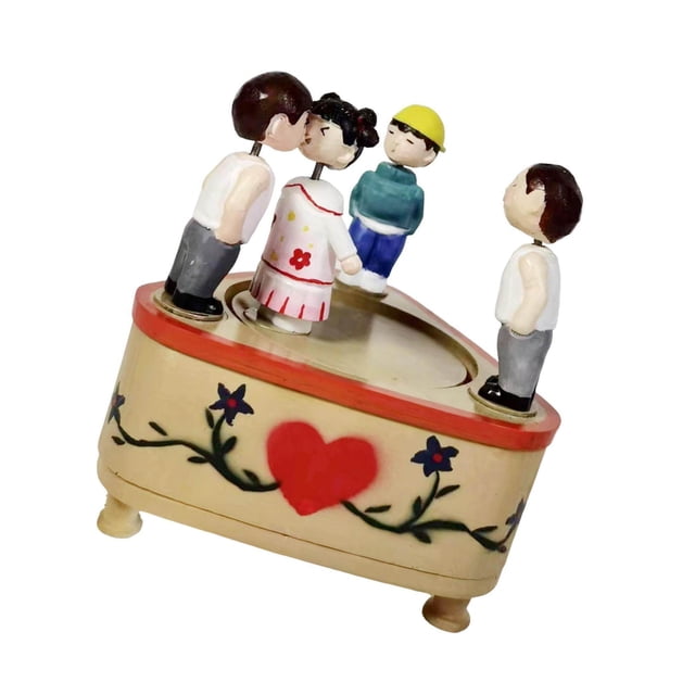 Kissing Doll Music Box Creative Sound Machine Box Musical Figure Play for Girls Kids Boys Style C