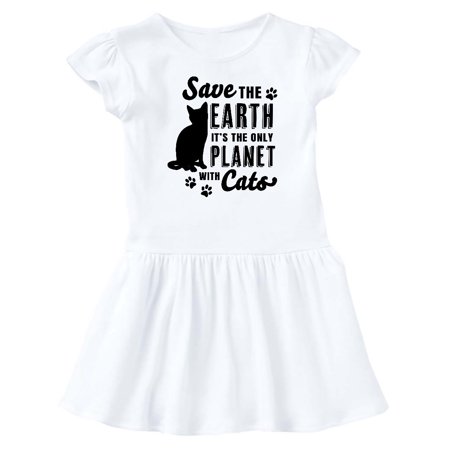 

Inktastic Save the Earth It s the Only Planet with Cats with Pawprints Gift Baby Girl Dress