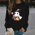 thumbnail image 2 of Sweatshirt for Women Perfect For Daily Wear or Loungewear! The Best Choice for Halloween M Blue Halloween Sweatshirt, 2 of 5