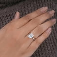 thumbnail image 5 of Cora Jewellery 2.5CT Hidden Halo Radiant Moissanite Solitaire Engagement Ring For Women, 10K White Gold, 5 of 7