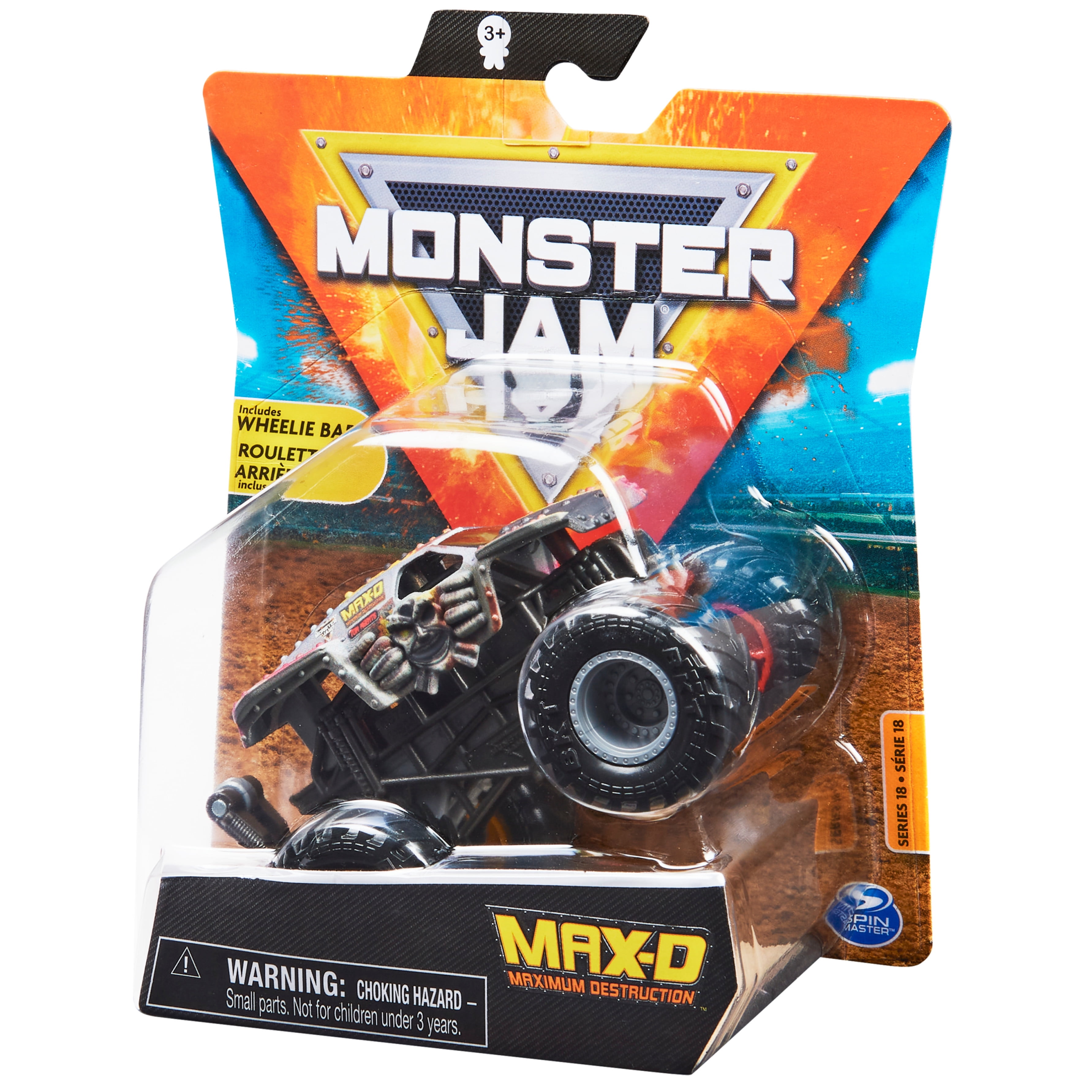  Monster Jam Official Max D Monster Truck, Die-Cast