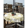 thumbnail image 2 of Outdoor Tablecloths with Umbrella Hole & Zipper, Watercolor Forest Green Round Tablecloth 54 Inch, Abstract Art Modern Trees Waterproof Table Cloth, Patio/Pool/Picnic Table Covers, 2 of 8