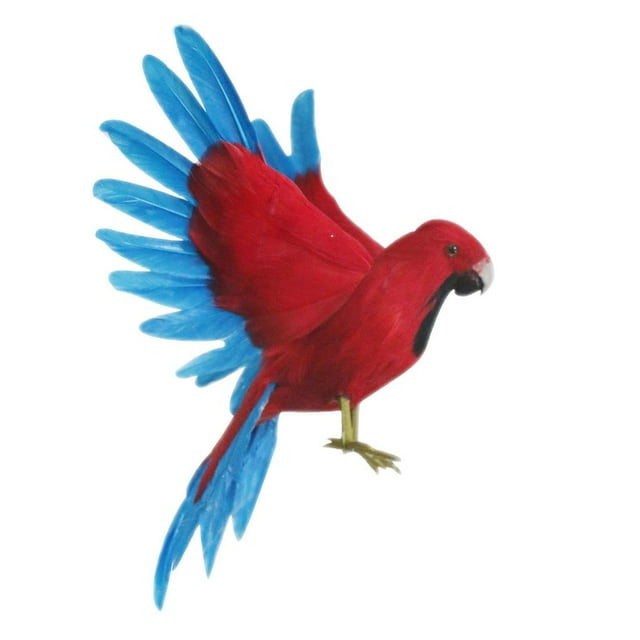 Almencla Feather Birds Craft Parrot Christmas Toy Home Garden Thanksgiving Decor #9 Parrot 3