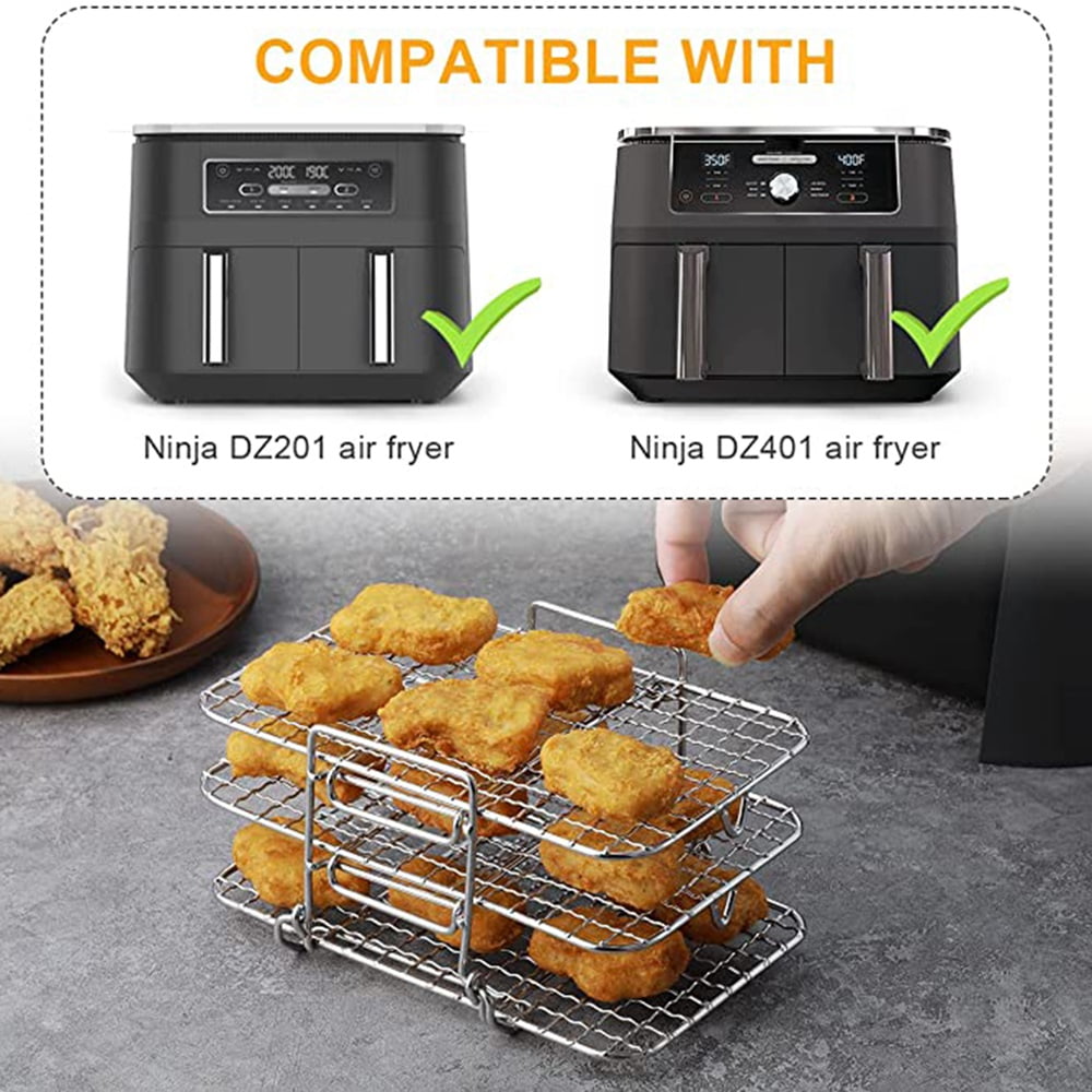 AD-Air Fryer Rack For Ninja Foodi Grill XL Air Fryer, Multi-Layer  Dehydrator Rack Toast Rack Air Fryer Accessories