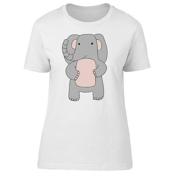 Cute Elephant With Pink Belly Tee Women's -Image by Shutterstock
