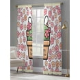 thumbnail image 4 of Easter Sheer Curtains 108 Inch Length 2 Panels for Living Room, Bunny Ears Spring Pink Flowers Potted Plant Country Voile Kitchen Curtain Set, Luxury Privacy Drapes Window Treatment for Bedroom, 4 of 7