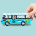 thumbnail image 6 of (Clearance) XIANXIAN School Bus Toy, Die Cast Pull Back Model Cars, with Lights & Sounds, Openable Doors, Large Yellow Metal Toy Vehicles, Play Bus for Boys Girls Kids Toddlers Ages 3+, 6 of 9