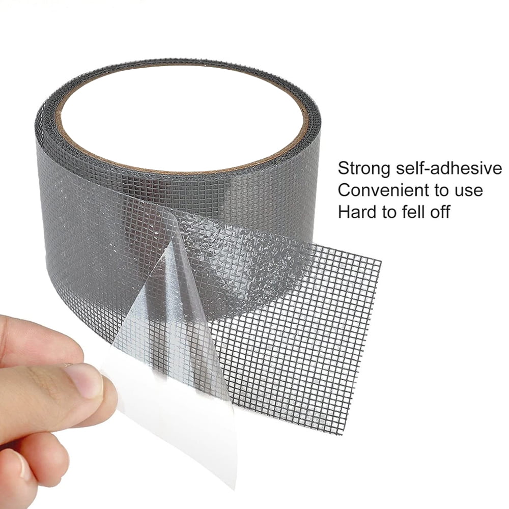 Screen Repair Tape. 3-Layer Strong Adhesive & Waterproof Ideal for Covering Up Holes and Tears Instantly. Screen Repair Tape for Window Screen. Fiberglass Cloth Mesh.
