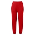 thumbnail image 3 of 2 Piece Sets for Women Zip Sweatshirt Straight Leg Pants Fall Tracksuit (Red S), 3 of 5