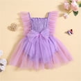 thumbnail image 2 of Mercatoo Baby Girl Summer Clothes 𝐍ewborn Romper Tulle Tutu Dress Cute Toddler Birthday Dresses I𝐧fant Photoshoot Outfit, 2 of 7