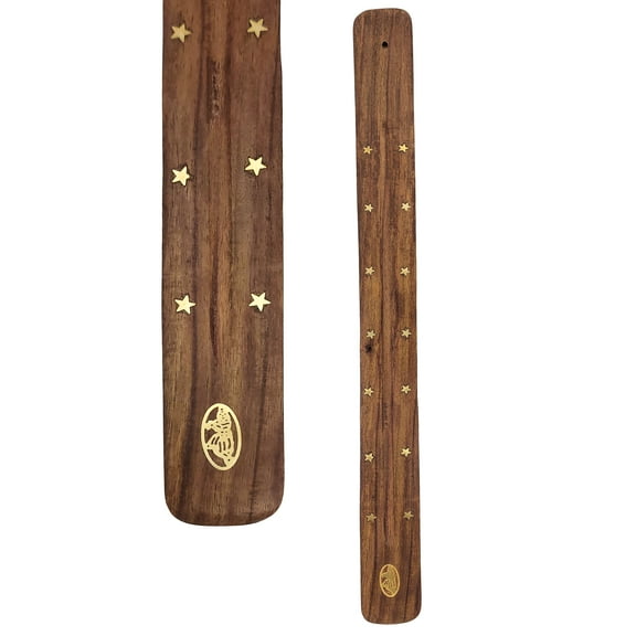 Jumbo Wooden Incense Stick Holder 18" Long Ash Catcher for 19" Large Incense Sticks - Bharatanatyam Design