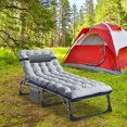 thumbnail image 5 of NAIZEA Folding Camping Cot, Portable Folding Lounge Chair, with Mattress and Pillow, Adjustable in Four Positions, 5 of 7
