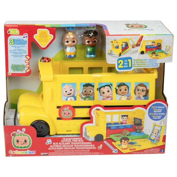 CoComelon Autobús Escolar Transformable Con Luz Y Sonido, Juguetes para Bebés