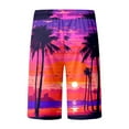 thumbnail image 4 of WILLBEST Pantalones Cortos para Hombre Pantalones de Playa para Hombre Pantalones Cortos Casuales con Estampado 3D de Cocoteros y Puesta de Sol, 4 of 4