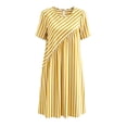 thumbnail image 7 of Snorda Summer Dress for Women Striped Dress Crew Neck Short Sleeve Patchwork Dresses Casual Loose Soft Breathable Dresses for Women All-Day Comfortable Wear, 7 of 7