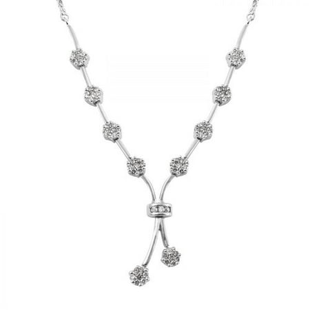 Foreli 1CTW Diamond 14K White Gold Necklace