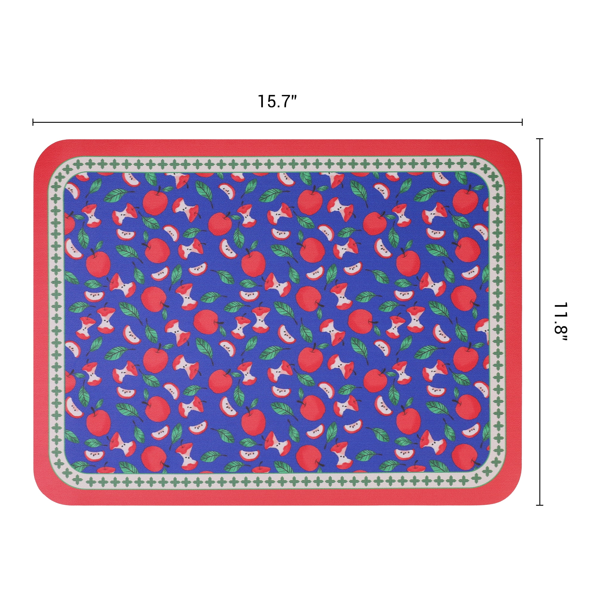 Unique Bargains Placemats Set of 6 Leather Placemats for Kitchen Dining Table Red