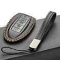 thumbnail image 4 of Vitodeco Leather Smart Key Fob Case Compatible with Nissan Versa, Sentra, Altima, Maxima, Rogue 2007-2022 (5-Button, Black), 4 of 5