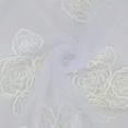 thumbnail image 4 of Women's Sheer Mesh Scarf with Floral Embroidered Edges and Delicate Lightweight Drape - Pure White, 4 of 6
