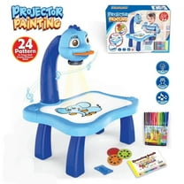 CCOCC Drawing Projector,Reusable and Easy to Clean Trace and Draw Projector for Kids,Fun and Educational Toy Kids Projector Drawing,Blue
