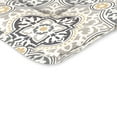 thumbnail image 4 of Jordan Manufacturing 38" x 21" Rave Grey Quatrefoil Rectangular Outdoor Wrought Iron Chair Cushion with Ties and Hanger Loop, 4 of 14
