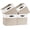 Candlelit Beige & White, variant on Storage Cube Bins | 7.7 oz/yd² Fabric Cubby Organizer Baskets for Shelf, Closet, Cabinet, Wardrobe | KALLAX Shelving Unit Insert Drawer | 4 Pack, Pink & White, 13x15x13 Inch