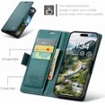 thumbnail image 4 of Funda tipo cartera para iPhone 16 Pro Max con tarjetero, función atril, bloqueo RFID, cierre magnético, protección a prueba de golpes, de piel sintética, con tapa tipo cartera para iPhone 16 Pro Max, 4 of 7