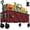 Burgundy, variant on 34'' Extra Long Collapsible Wagons Carts Foldable, 360LBS Heavy Duty Folding Beach Wagon Cart with Wheels, Portable Utility Outdoor Wagon for Grocery, Shopping, Garden, , Camping,