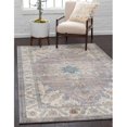 thumbnail image 5 of Unique Loom Salzburg Oriental Inspired Border Rug 8' x 11' Rectangle Gray/Beige, 5 of 5