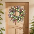 thumbnail image 1 of Spring Summer Artificial Flower Door Wreath 18.11In Premium Stable Build Lifelike Foliage Floral Detail Multi Scenario Placement for Front Door Window Porch Farmhouse Wedding Holiday Gift Home Decor, 1 of 7