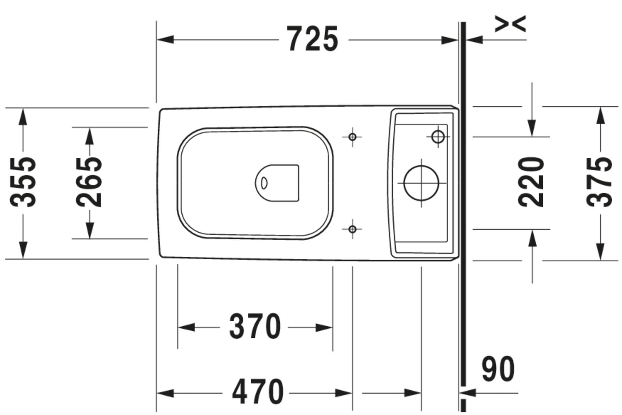 Duravit 033043-0Hole Vero 18-1/4" Rectangular Ceramic Undermount Bathroom Sink - White