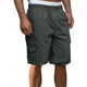thumbnail image 1 of pstuiky Pantalones cortos para hombre, Pantalones cortos rectos de cintura elástica con bolsillos sólidos informales para hombre Pantalones cortos cargo, 1 of 5