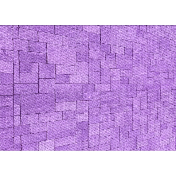 Ahgly Company Indoor Rectangle Patterned Violet Purple Area Rugs, 4' x 6'