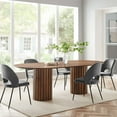 thumbnail image 3 of Modway Senja 95" Oval Modern Style MDF and Wood Dining Table in Walnut, 3 of 9