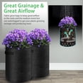 thumbnail image 3 of Nvzi 4 Pack Potato Grow Bags 10 Gallon with Flap, Heavy Duty Fabric with Handle and Harvest Window, Non-Woven Planter Pot Plant Garden Bags to Grow Vegetables Tomato, Black, 3 of 4
