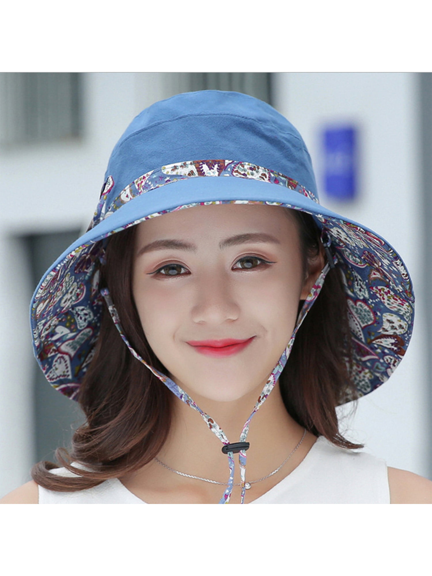 AUQ Women Summer Casual Big Wide Brim Cotton Hat Floppy