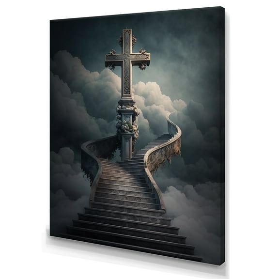 Designart Stairs To Heaven IV Canvas Wall Art