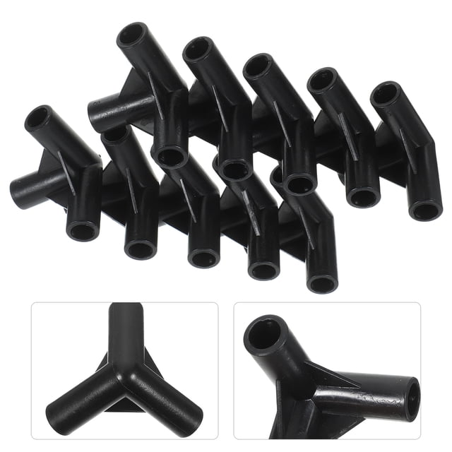 unbranded 24Ud Conectores De Plástico Para Carpa Con Resistencia Y Fácil Instalación En Negro