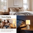 thumbnail image 4 of NATYSWAN Small Table Lamp -13.5" Boho Lamp - Bedside Lamps - Farmhouse Rustic Ceramic Table Lamp for Bedroom, Living Room, Nightstand, Office, Side Desk Lamp, End Table Lamp, 4 of 8