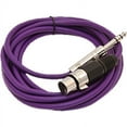 thumbnail image 3 of Seismic Audio SATRXL-F10, Purple 10' XLR Female to TRS Patch Cable, 3 of 3