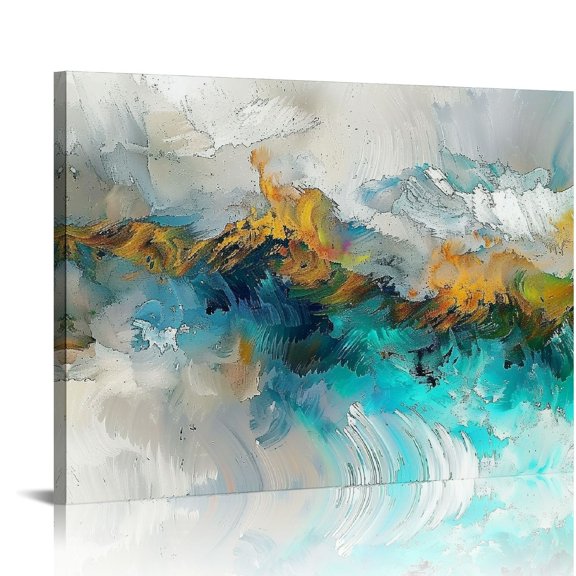 Acheng Abstract Canvas Wall Art Fancy Paint Canvas Print Painting Artwork for Living Room Bedroom Kitchen Home and Office Wall Decor 20x16in