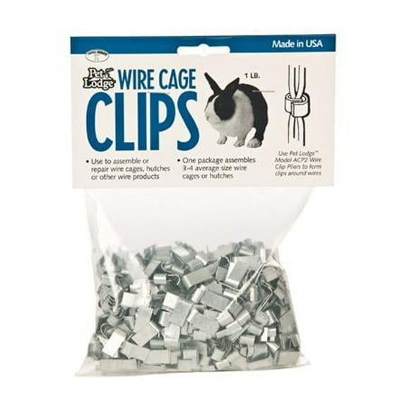 Pet Lodge Metal Cage Clips Silver