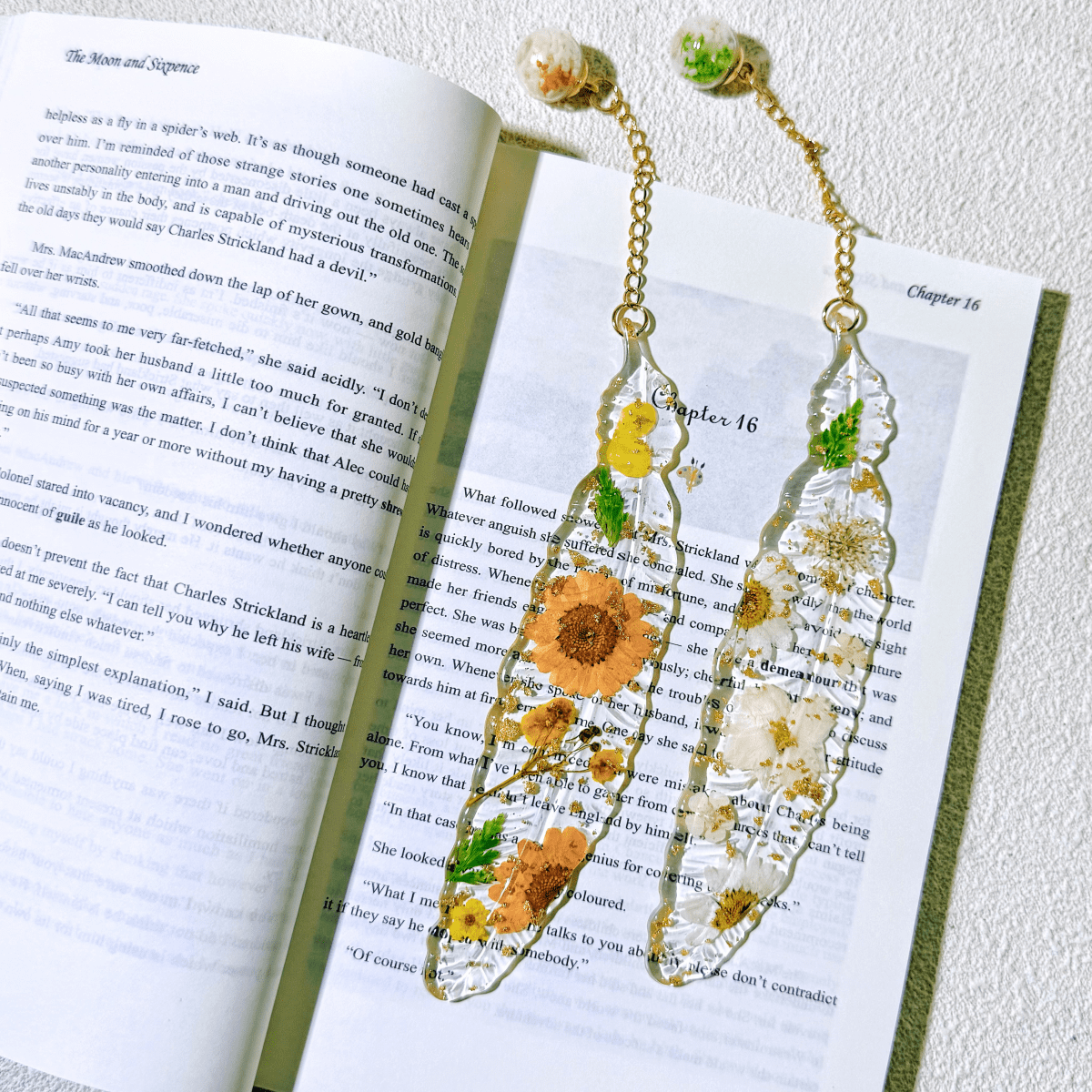 Feather Bookmark Book Mark Women Gift, Pressed Flowers Resin Bookmarks, Reading Accessory