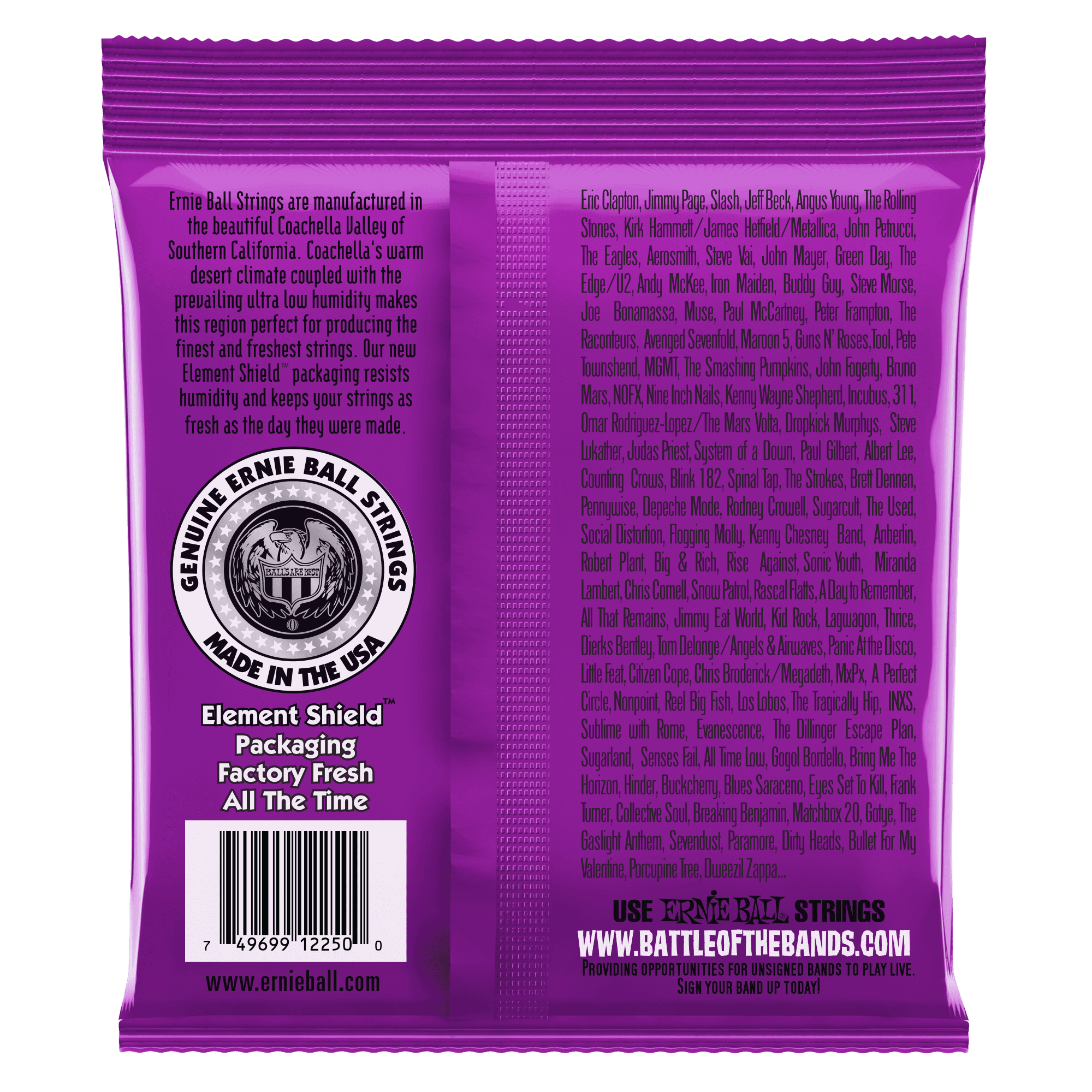 12 PACK Classic Ernie Ball 2250 Rock N Roll Power Slinky Electric Guitar Strings 11-48