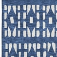 thumbnail image 3 of HomeRoots 676283 9 x 12 ft. Navy Blue & Ivory Geometric Transitional Washable Machine Made Rectangle Area Rug with UV Protection, 3 of 9