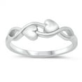 thumbnail image 1 of High Polish Sterling Silver Infinite Love Heart Ring Size 9, 1 of 3