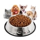 thumbnail image 1 of Cuenco antideslizante para mascotas, diseño con huella, ideal para gatos y perros pequeños y medianos, hecho de acero inoxidable de alta calidad, fácil de limpiar, diámetro de base de 18 cm., 1 of 6