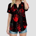 thumbnail image 5 of Kogui Halloween Ghost Shirts for Women Spooky Season Shirts Women Cute Halloween Ghost Tshirts Funny Short Sleeve Fall Gifts Shirt (Wine,M), 5 of 6