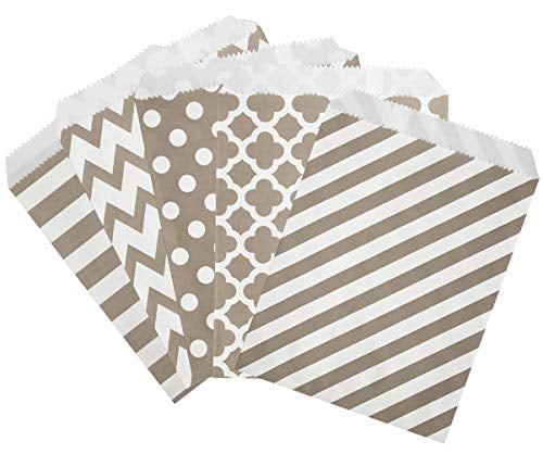 80 x CANDY STRIPE PAPER SWEET FAVOUR BUFFET BAGS 5x7 INCHES 