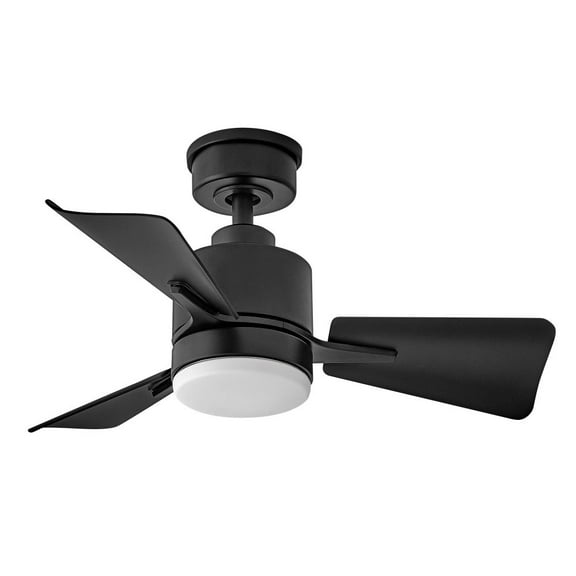 906030FMB-LDA Hinkley Lighting Atom - 3 Blade Dual Mount Ceiling Fan with Light Kit In Traditional Style-13.25 Inches Tall and 30 Inches Wide-Matte